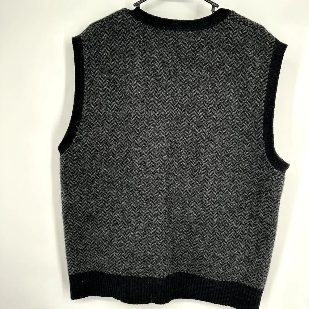J.Crew Vintage Vest 100% Lambs Wool Size XL‎ Gray
